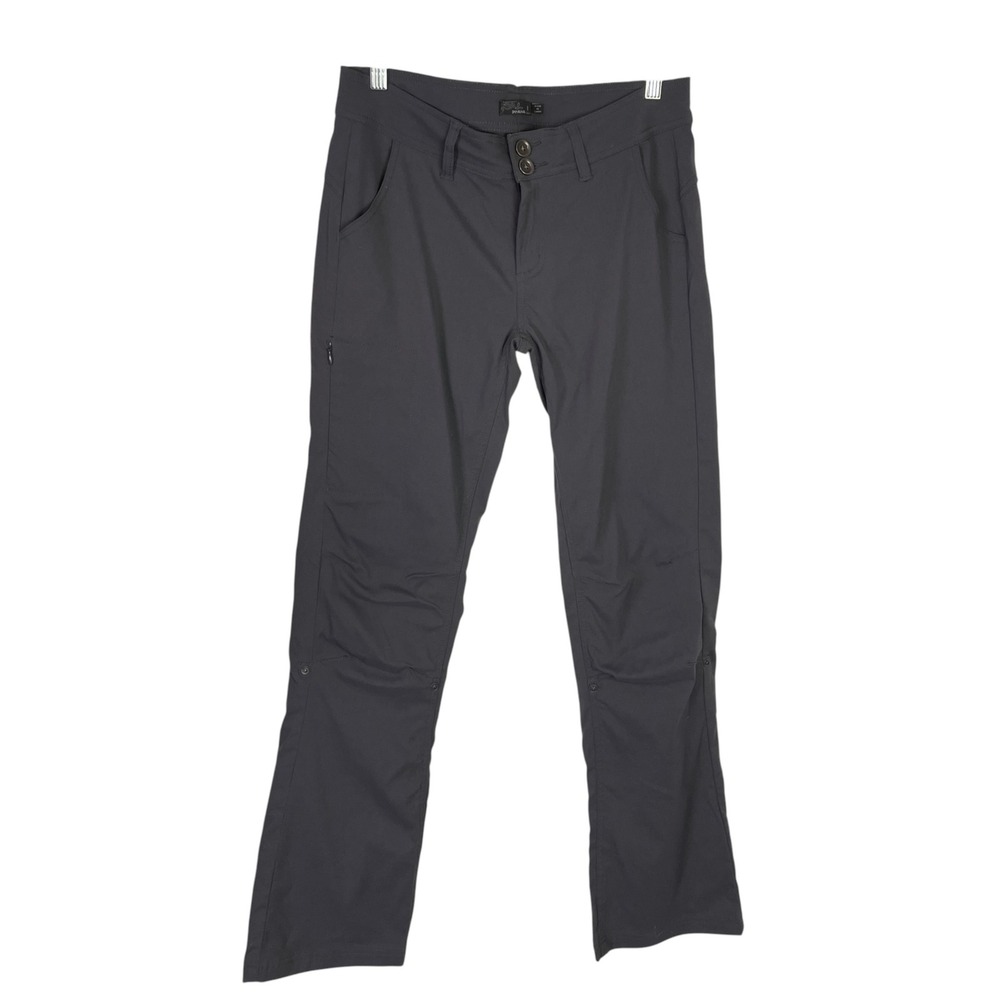 Prana Womens Halle Roll-Up Pants Size 6 Gray Hiking Outdoor Stretch Low Rise